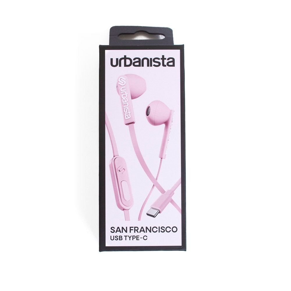 Fashion Accessories, Earbuds & Headphones, Tech, Urbanista, San Francisco, USB-C, 754935, Blossom Pink